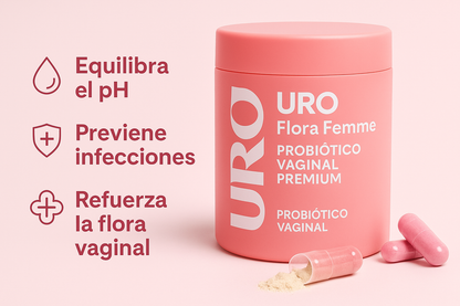 URO Flora Femme – Probióticos y prebióticos diseñados para tu bienestar íntimo total. “Descuento expira en 24h.”